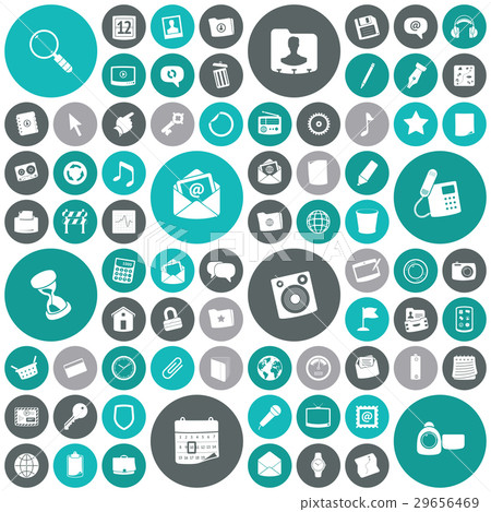 Flat design icons for user interface 29656469