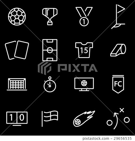 Vector line soccer icon set - Stock Illustration [29656535] - PIXTA