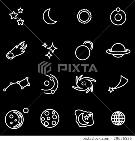 Vector line space icon set - Stock Illustration [29656586] - PIXTA