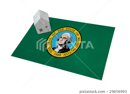 Small house on a flag - Washington Small house on a flag - Washington 29656993
