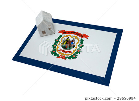Small house on a flag - West Virginia Small house on a flag - West Virginia 29656994