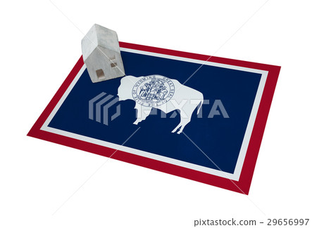 Small house on a flag - Wyoming Small house on a flag - Wyoming 29656997