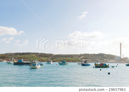 Mediterranean colorful boats luzzu. Malta 29657961