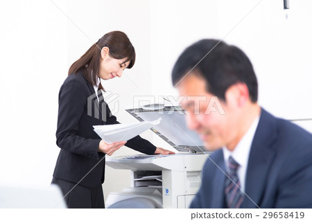 A female employee who uses a printer Male employee Businessman OL company employee Boss and his subordinates 29658419