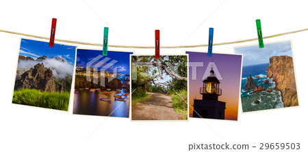 Madeira in Portugal images on clothespins Madeira in Portugal images on clothespins 29659503