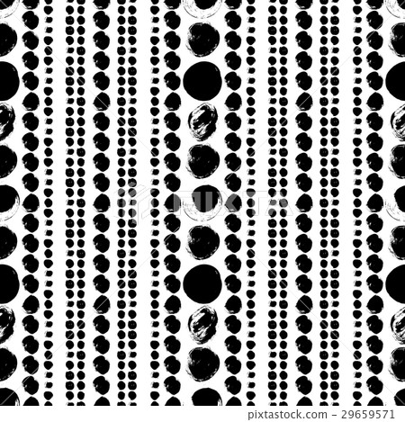 Seamless black and white hand drawn pattern - Stock Illustration ...