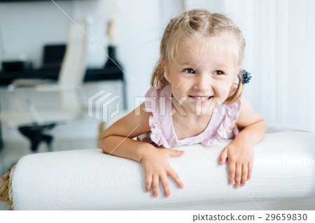 Cute girl holding head 29659830