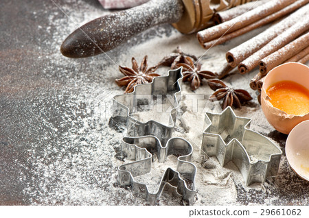 Baking ingredients and tolls for dough preparation Baking ingredients and tolls for dough preparation 29661062