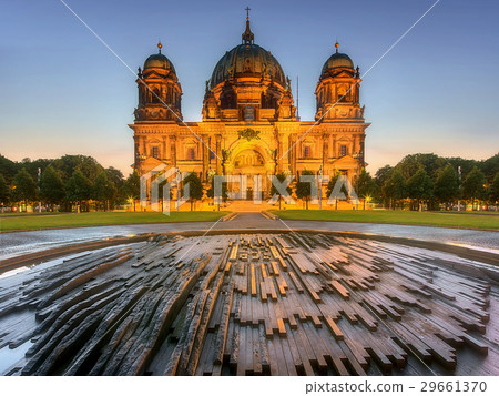 Berlin Cathedral with fountain, Berliner Dom 29661370