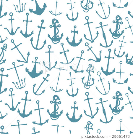Seamless vector pattern with engraved, hand drawn 29661473