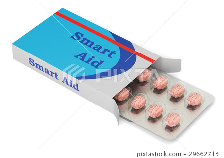 Smart Aid concept. Brain Pills in the blister 29662713