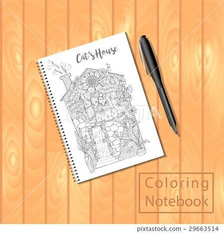 Spiral bound notepad or coloring book with picture 29663514
