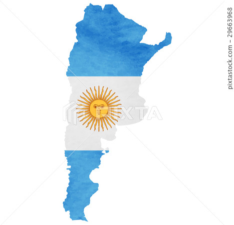 Argentina Map Flag icon 29663968