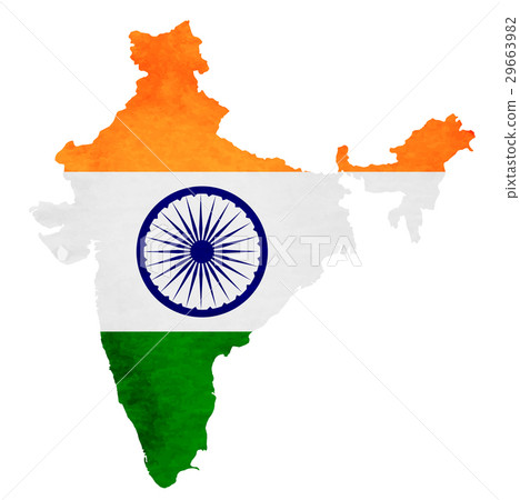 插图素材: 印度地图国旗图标 查看全部