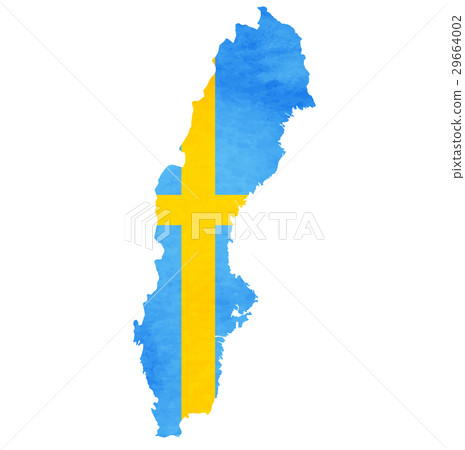 Sweden Map Flag Icon Stock Illustration 29664002 Pixta