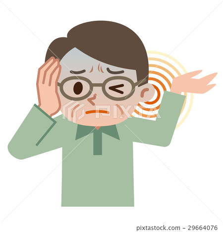 Senior men suffering from tinnitus 29664076