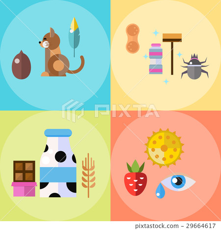 Allergy symbols disease healthcare tablets viruses 29664617