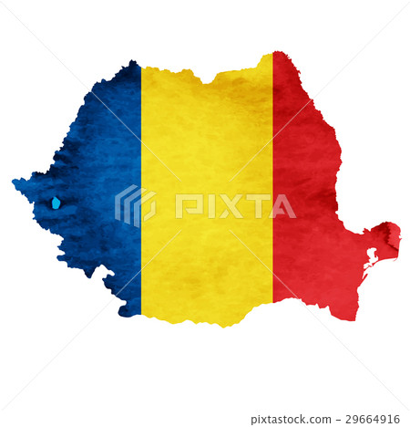 Romania Map Flag Icon Stock Illustration 29664916 Pixta