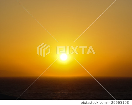 The sunset in Mykonos island in Greece 29665198