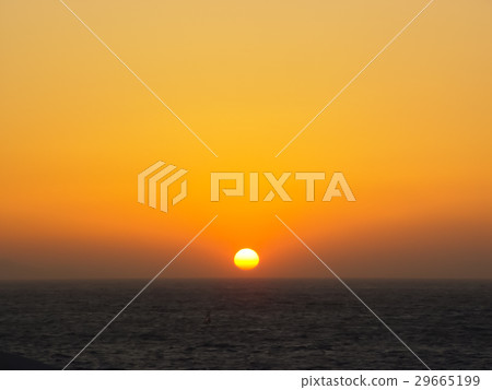 The sunset in Mykonos island in Greece The sunset in Mykonos island in Greece 29665199