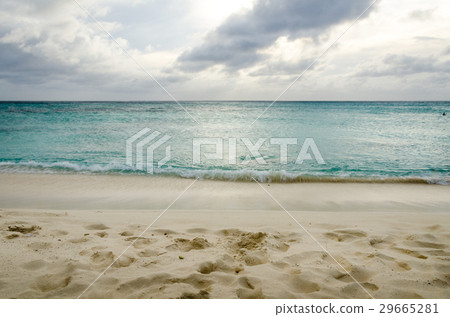 Panorama view of the turquoise Caribbean sea 29665281
