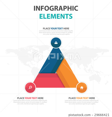 colorful triangle business Infographics elements 29666421