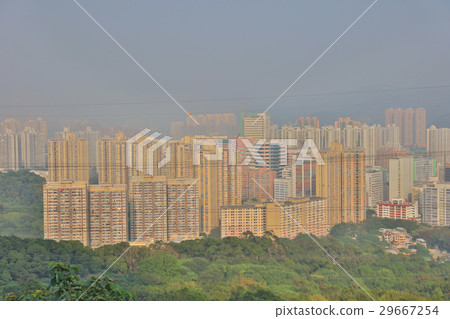 Hong Kong downtown, Tuen Mun view. Hong Kong downtown, Tuen Mun view. 29667254