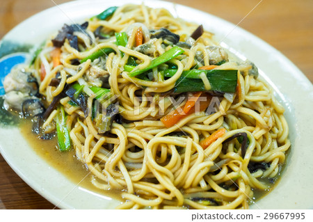 Seafood fried noodles Seafood fried noodles 29667995