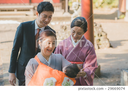 shrine visit, family, person 29669074