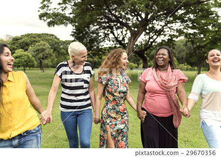 Group of Women Socialize Teamwork Happiness Concept 29670356