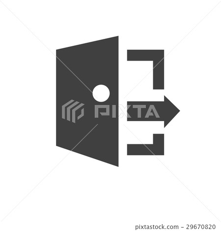 logout symbol icon vector 29670820