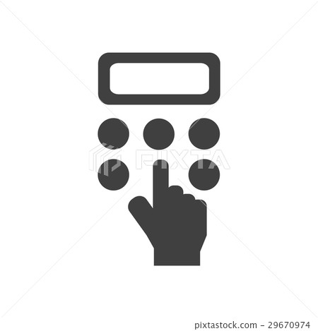 ATM Symbol Icon Design Press the button - Stock Illustration [29670974 ...