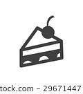 Cake monochrome bakery icon 29671447