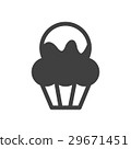 monochrome Cup Cake bakery icon 29671451