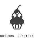 cup cake monochrome bakery icon design 29671453