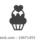 cup cake monochrome bakery icon vector 29671455