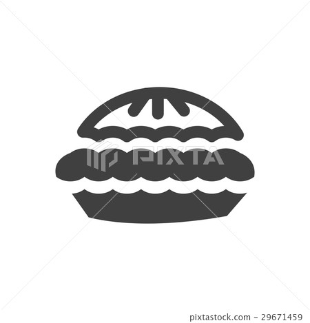 Pancake monochrome bakery icon 29671459