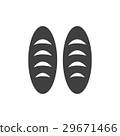 two bread monochrome bakery icon design vector 29671466