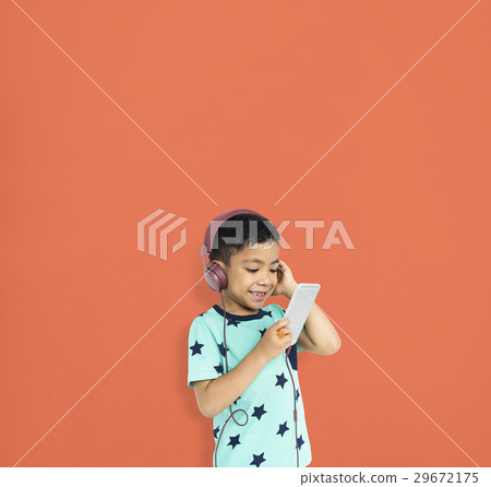 Little Boy Listen Music Smile Studio Little Boy Listen Music Smile Studio 29672175
