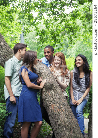 Teenage friends spending time together 29673164