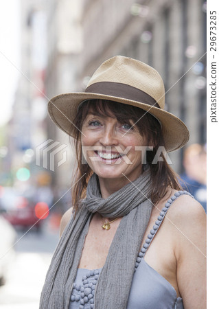 Pedestrian portrait in city Pedestrian portrait in city 29673285