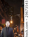 Asian man in chinatown at night 29673543