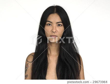 Studio People Shoot Portrait Isolated on White Studio People Shoot Portrait Isolated on White 29673964