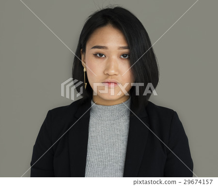 Asian Business Woman Unhappy Studio Asian Business Woman Unhappy Studio 29674157