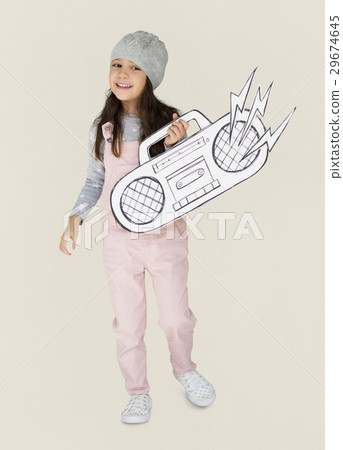 Little Girl Having Fun Portrait Little Girl Having Fun Portrait 29674645