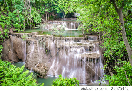 Landscape Huai Mae Kamin waterfall . Thailand Landscape Huai Mae Kamin waterfall . Thailand 29675442