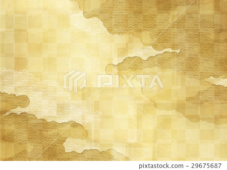 Checkered gilt (sea of clouds, Japanese pattern) 29675687