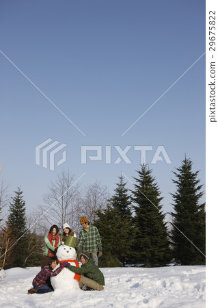 Snowman and youth Snowman and youth 29675822