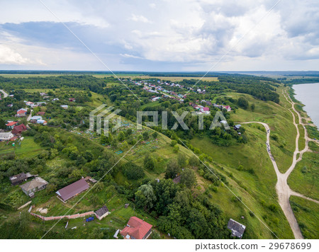 Small russian town aerial landscape Small russian town aerial landscape 29678699