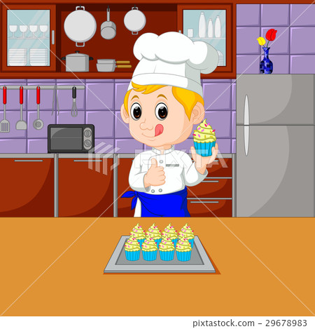 chefs with cooking set 29678983